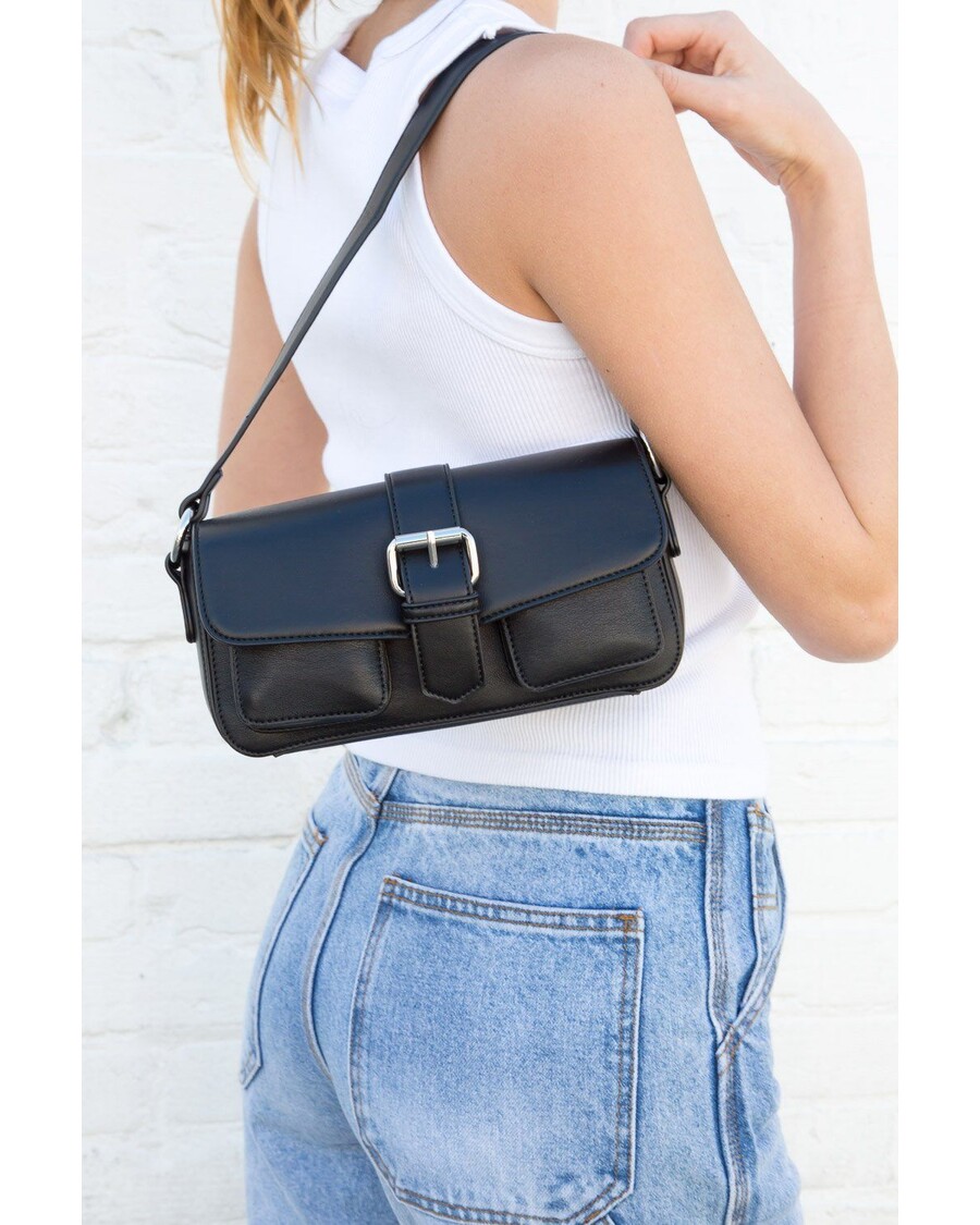 Brandy Melville Black Faux Leather Purse