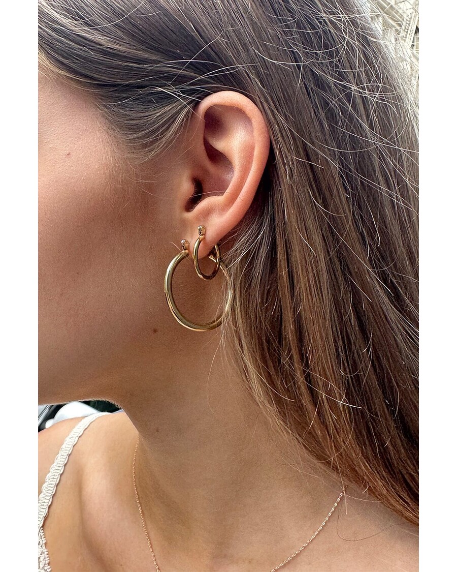 Brandy Melville Stainless Steel Hoop Earring Set