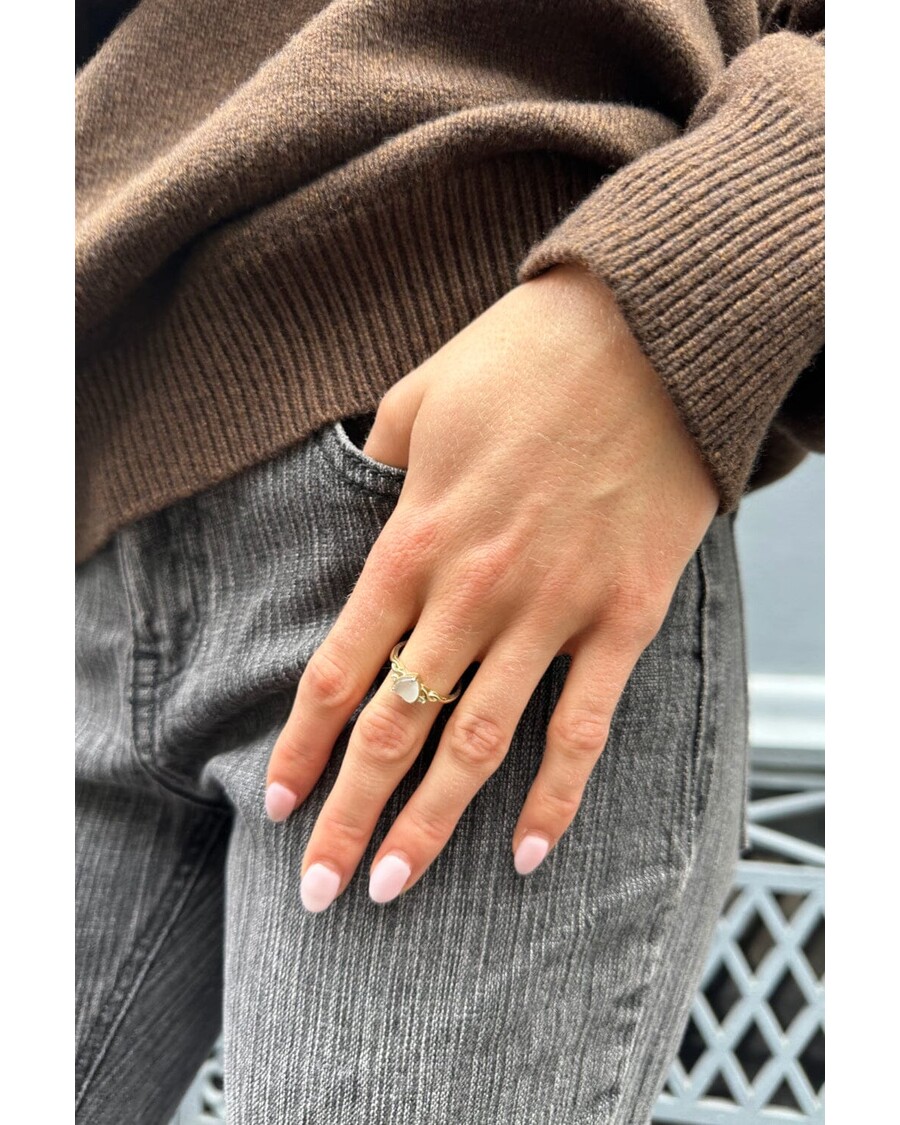 Brandy Melville Heart Gem Ring