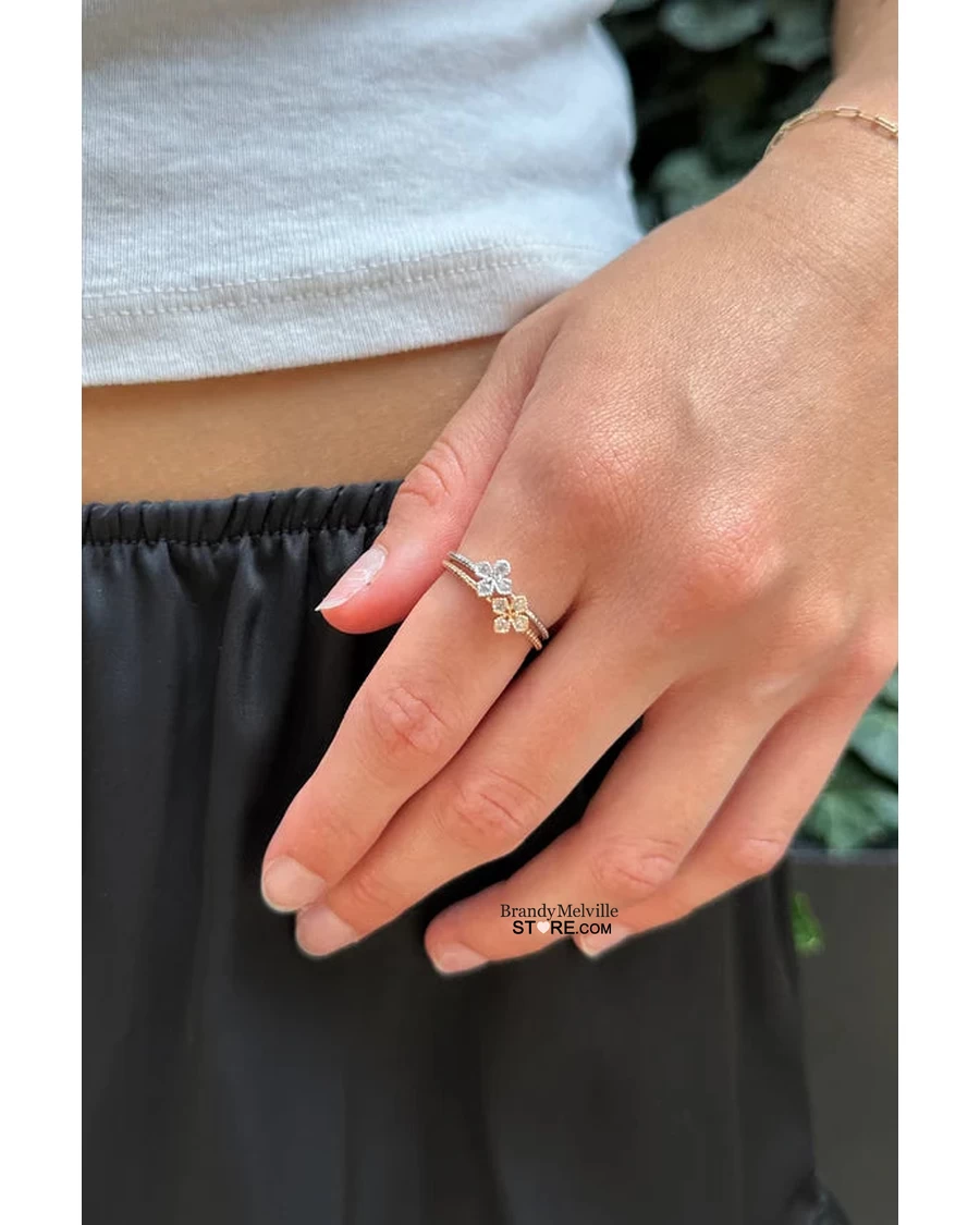 Brandy Melville Gold Silver Set Ring