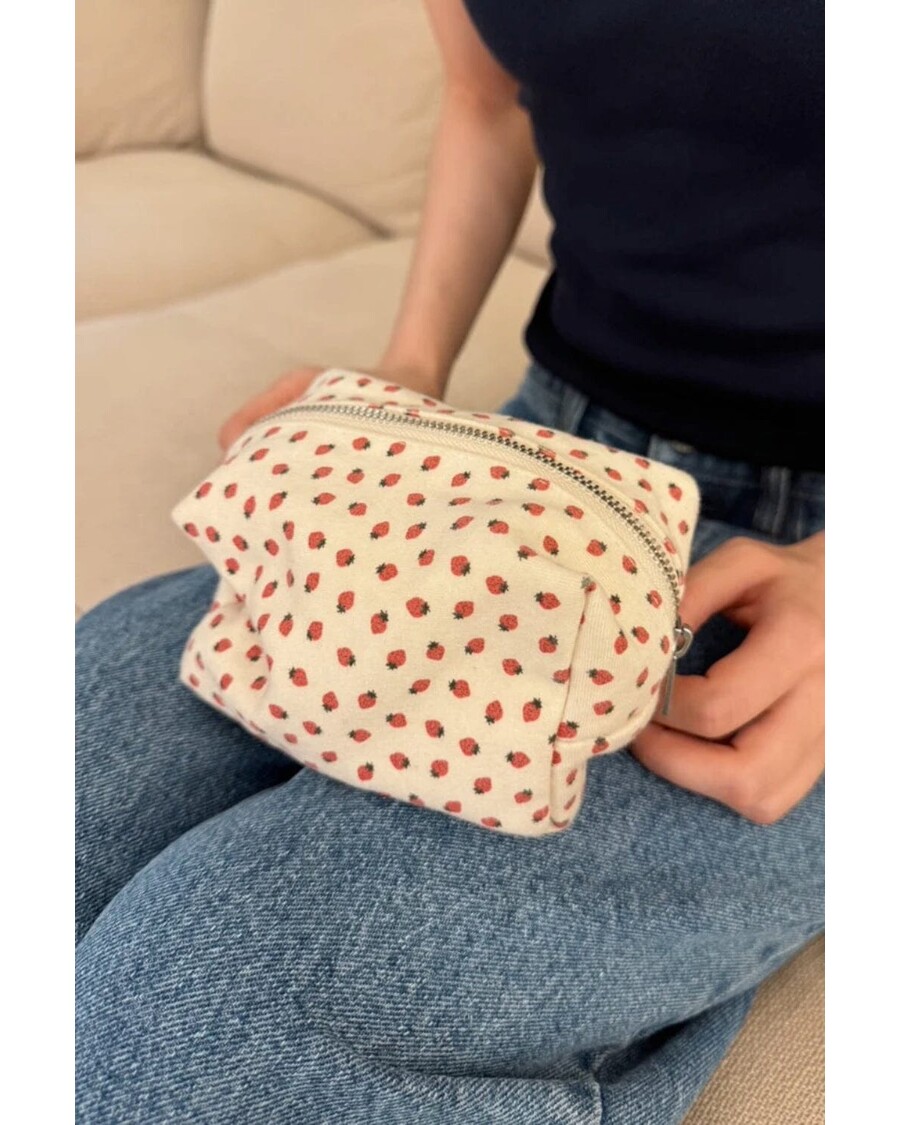 Brandy Melville Strawberries Makeup Bag