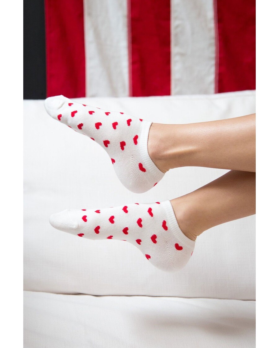 Brandy Melville Red Heart Ankle Socks