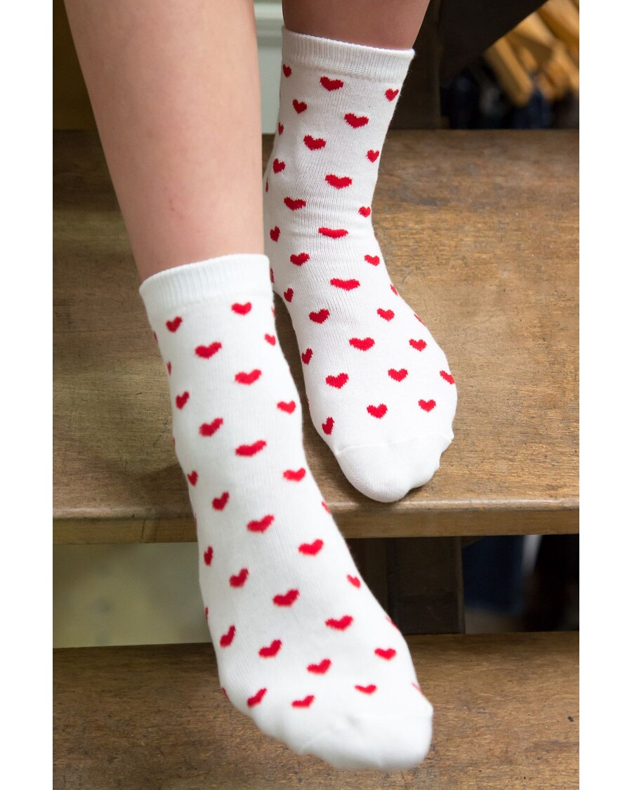 Brandy Melville Red Heart Socks