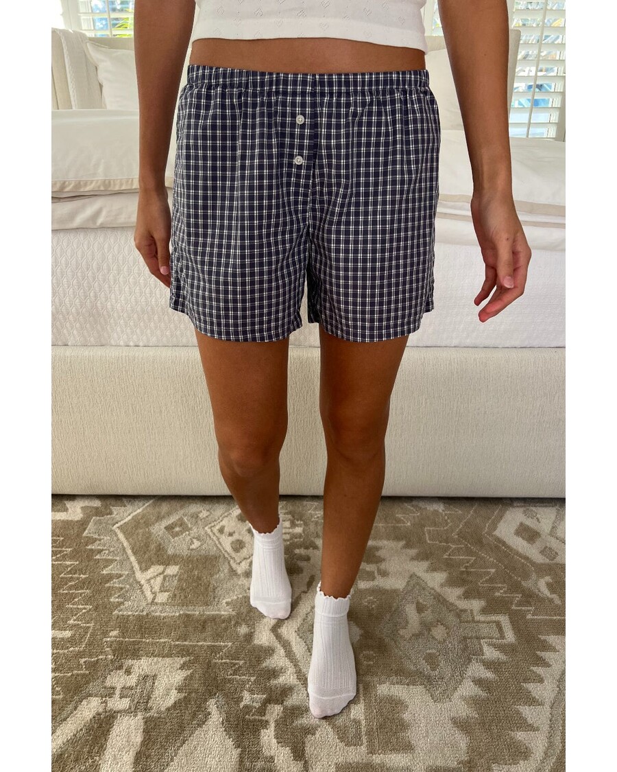 Brandy Melville Keira Long Gingham Boxer Shorts