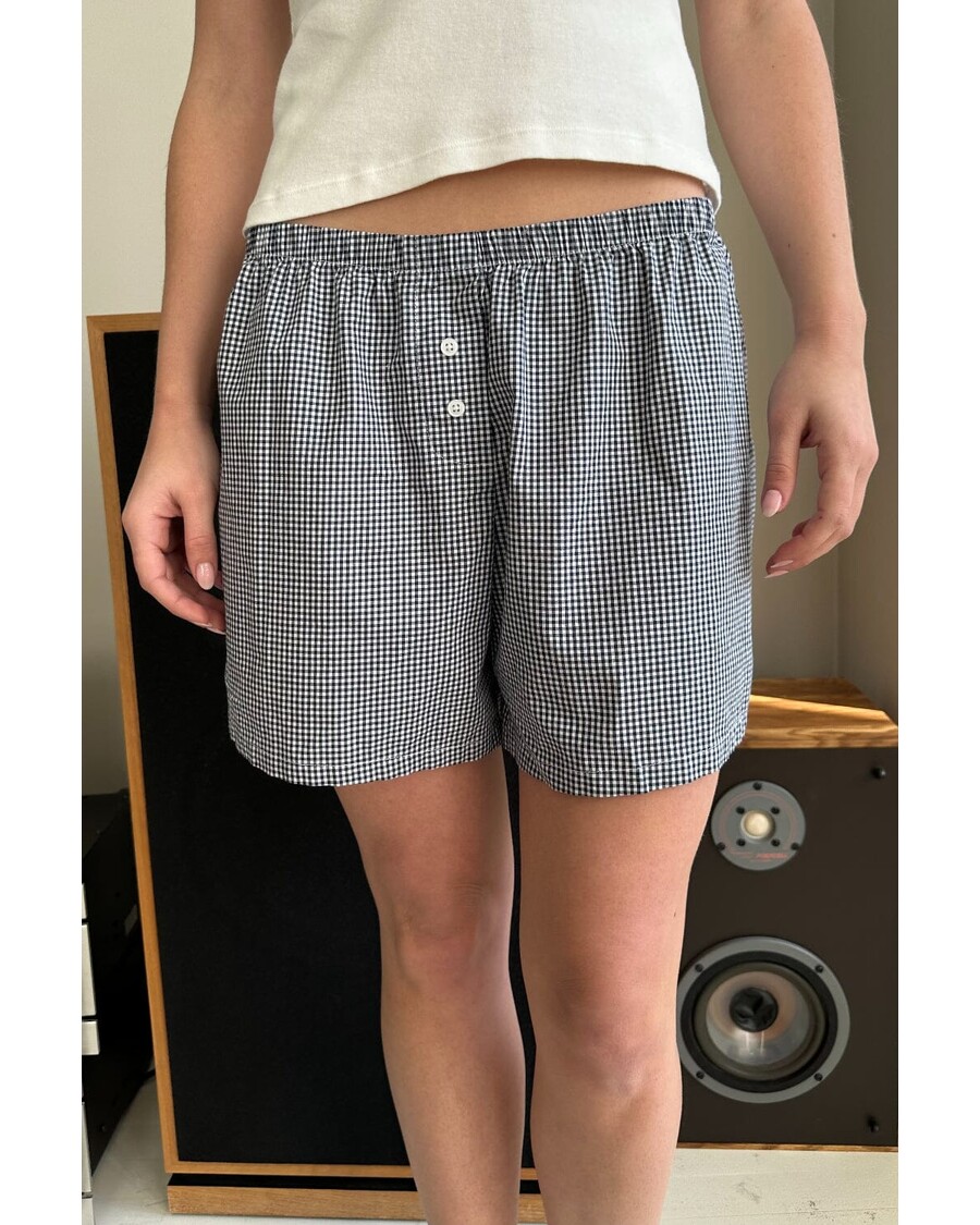 Brandy Melville Keira Long Gingham Boxer Shorts