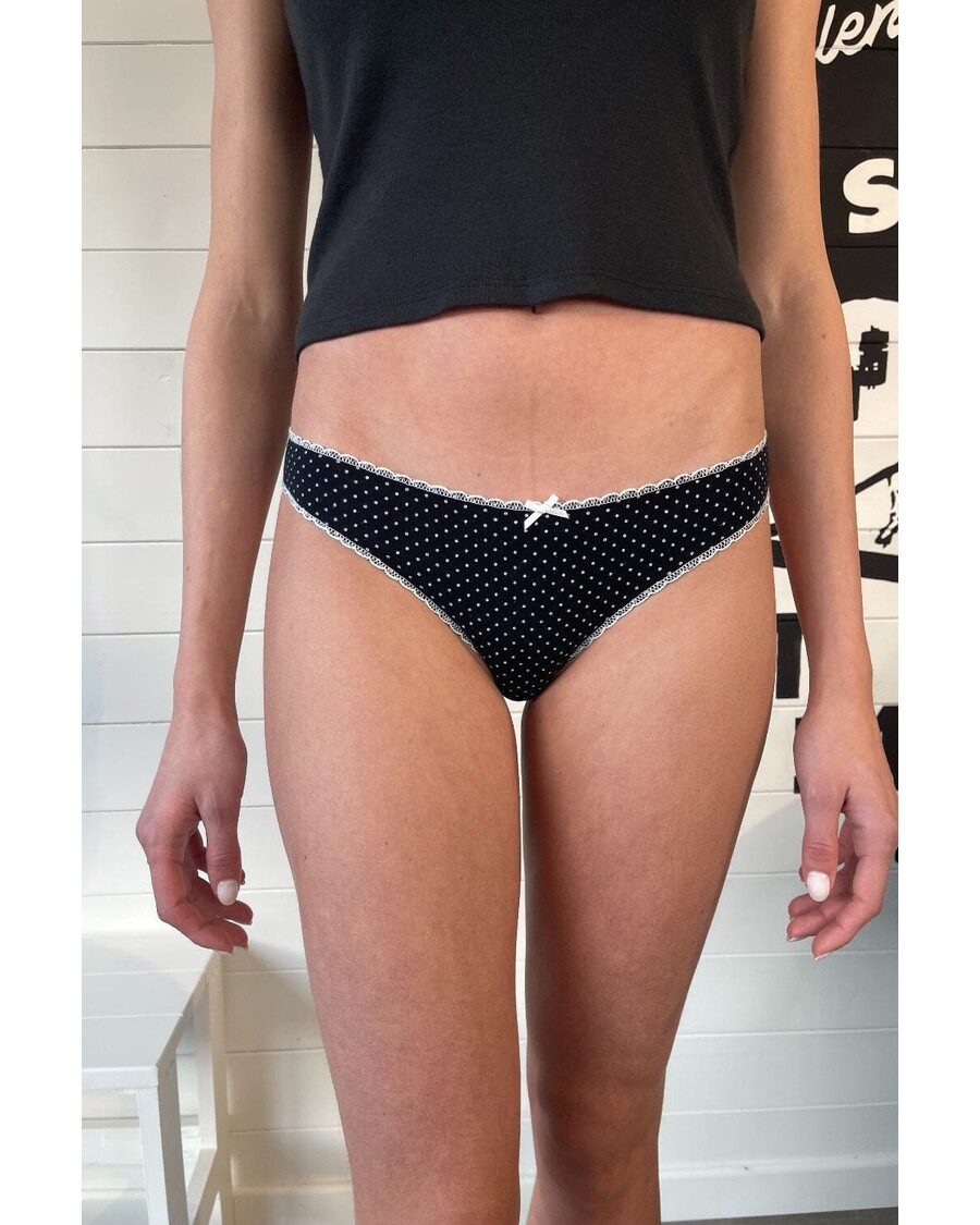 Brandy Melville Polka Dots Scallop Bow Underwear