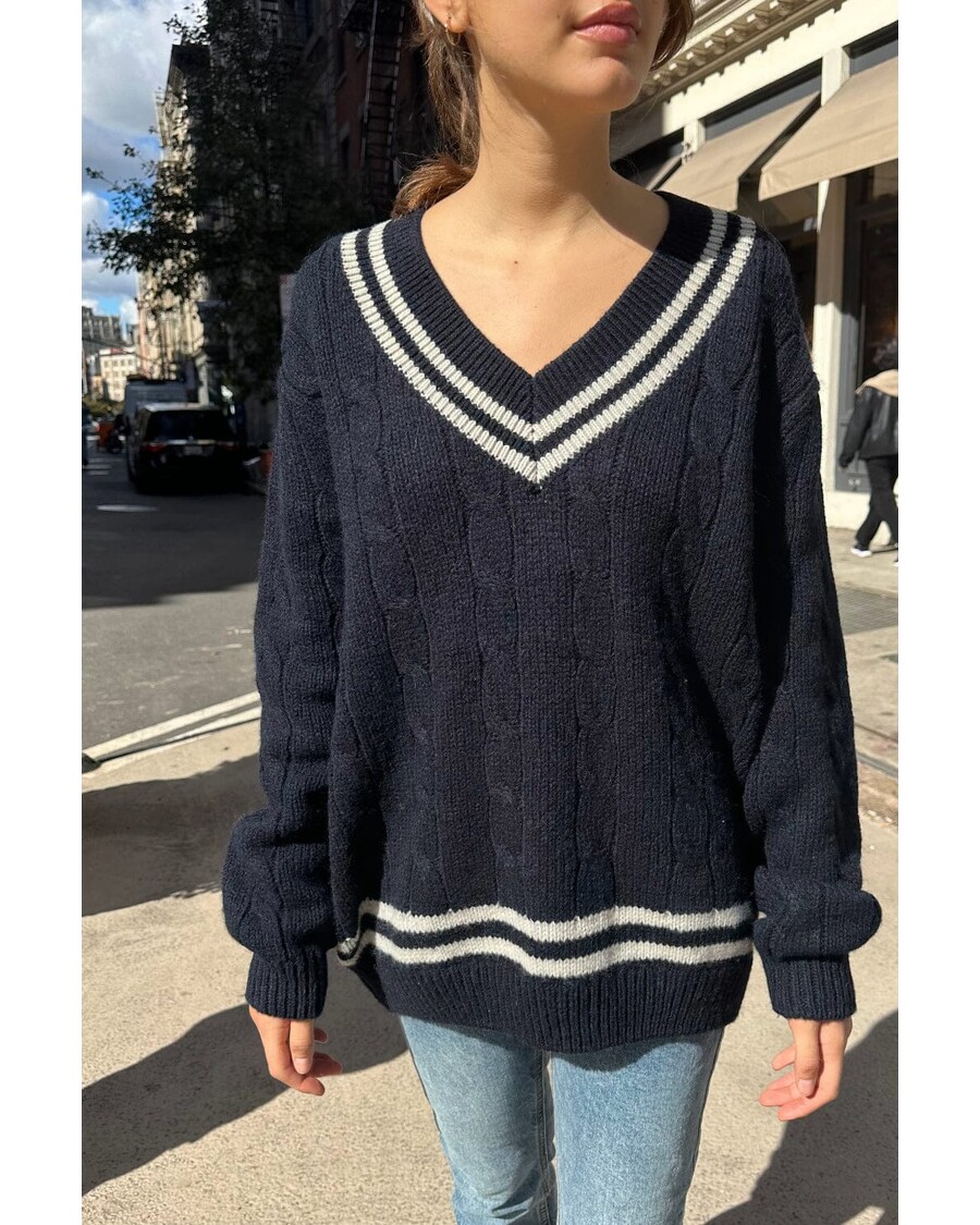 Brandy Melville Nikki Heavy Wool Stripe Sweater