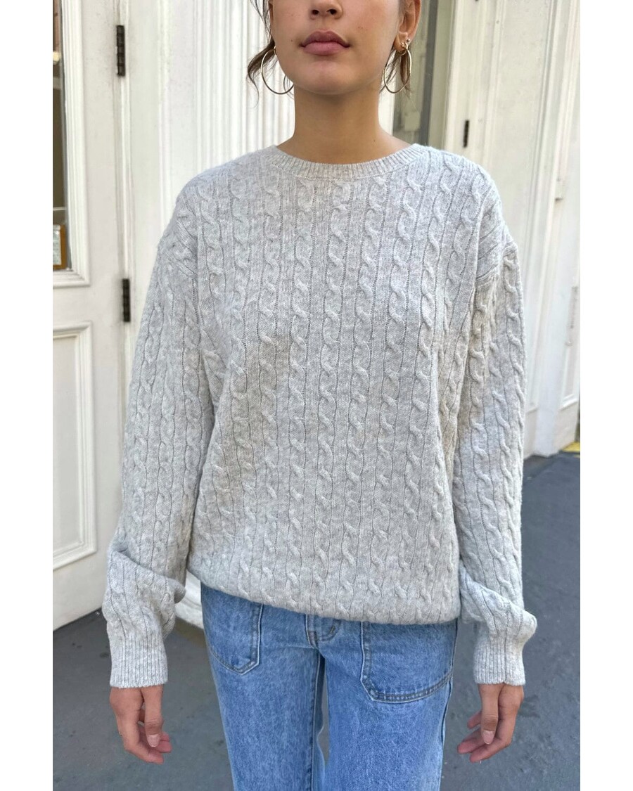 Brandy Melville Winona Heavy Wool Cable Knit Sweater