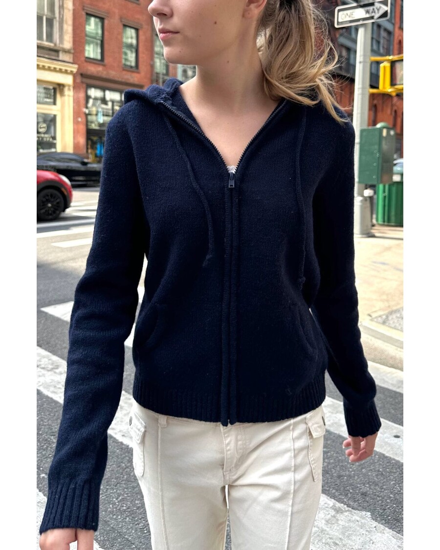 Brandy Melville Alana Wool Zip-up Sweater