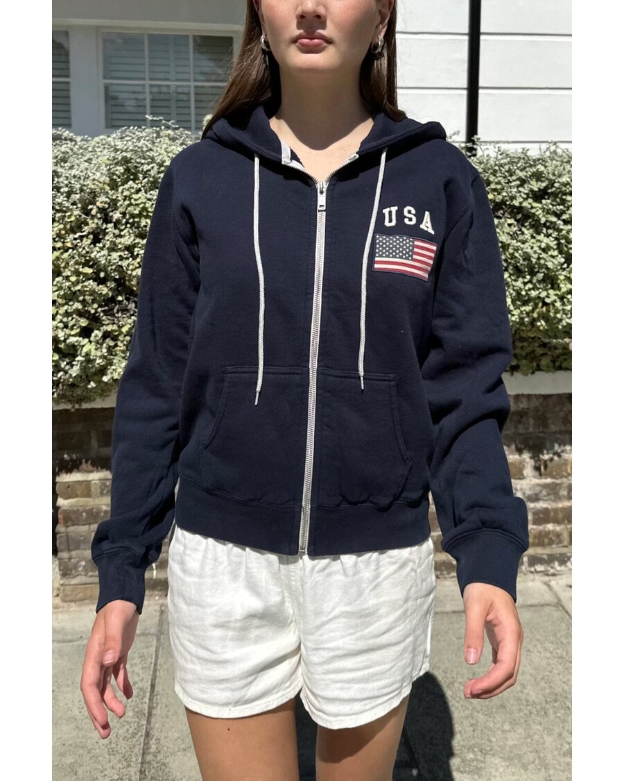 Brandy Melville Christy Usa Flag Hoodie