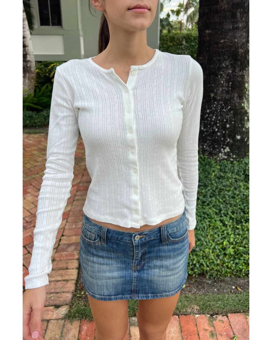 Brandy Melville Zelly Eyelet Top