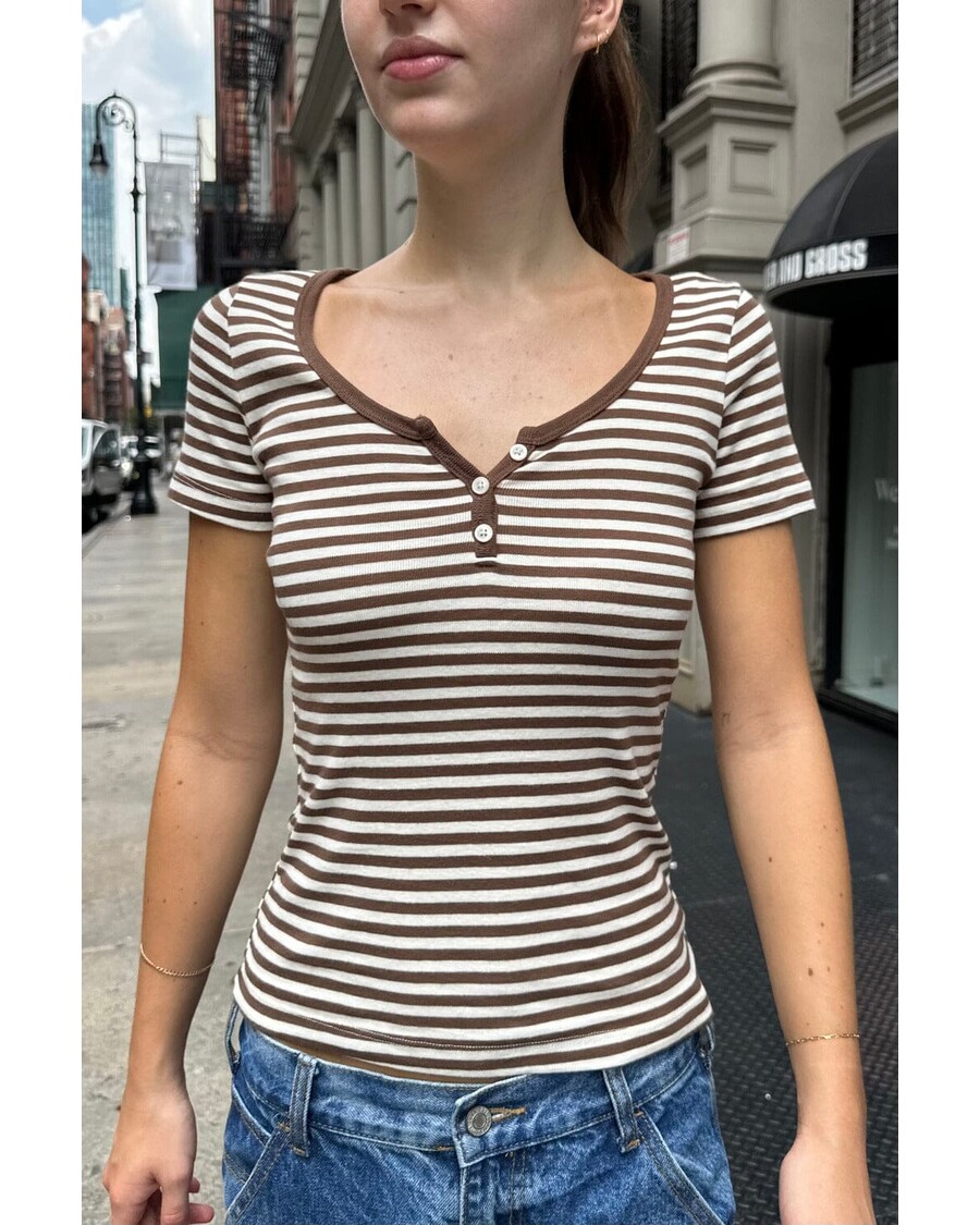 Brandy Melville Zelly Long Stripe Top