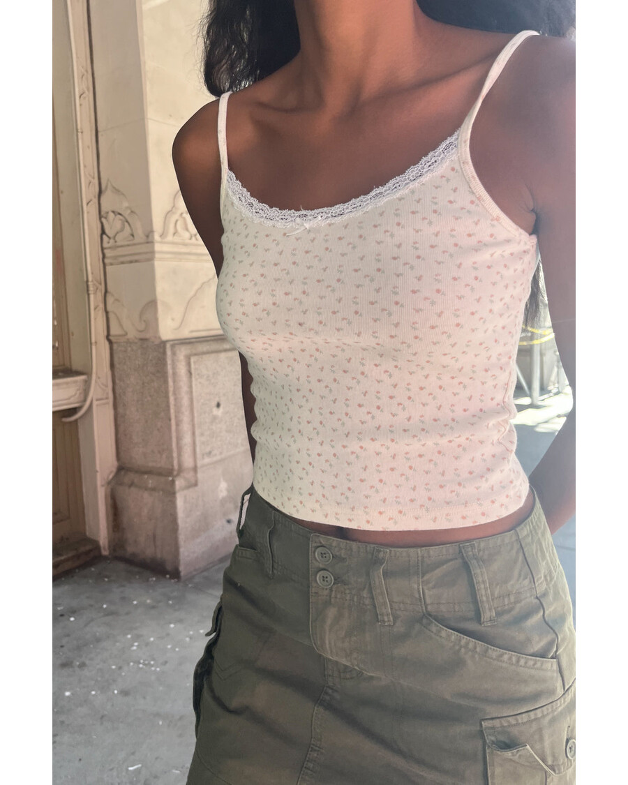 Brandy Melville Skylar Floral Lace Tank